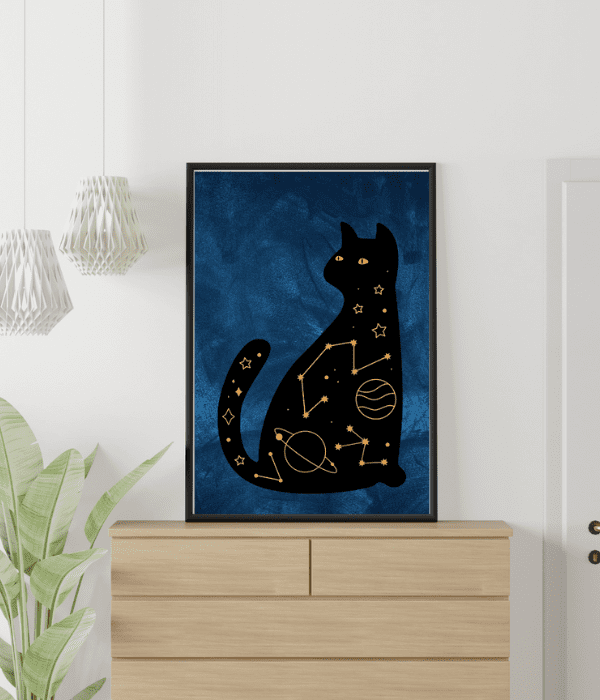 Stellar Cat Art Poster
