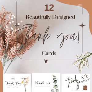 12 Thank You Cards Variety Pack