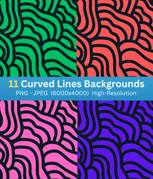Curved Lines Background: Commercial License Included
