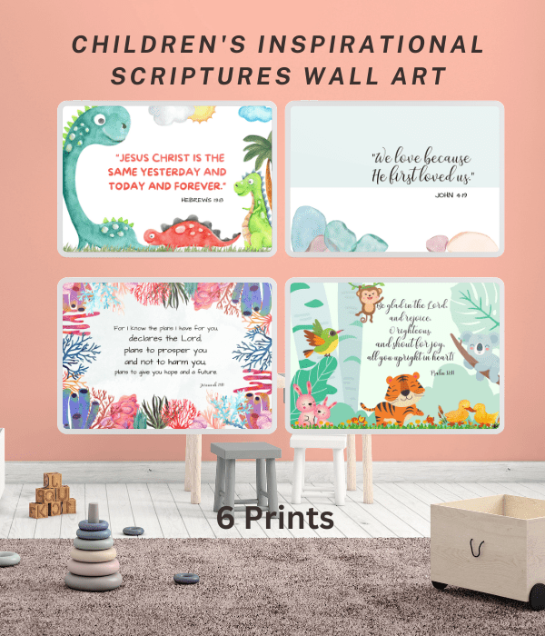 Children's Inspirational Scripture Wall Art