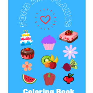 Food and plant coloring book