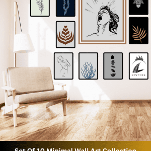 Set Of 10 Minimal Wall Art Collection